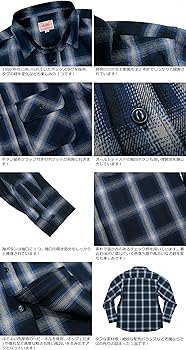 Amazon | [ビッグマイク] 復刻 長袖 オンブレチェック ヘビー